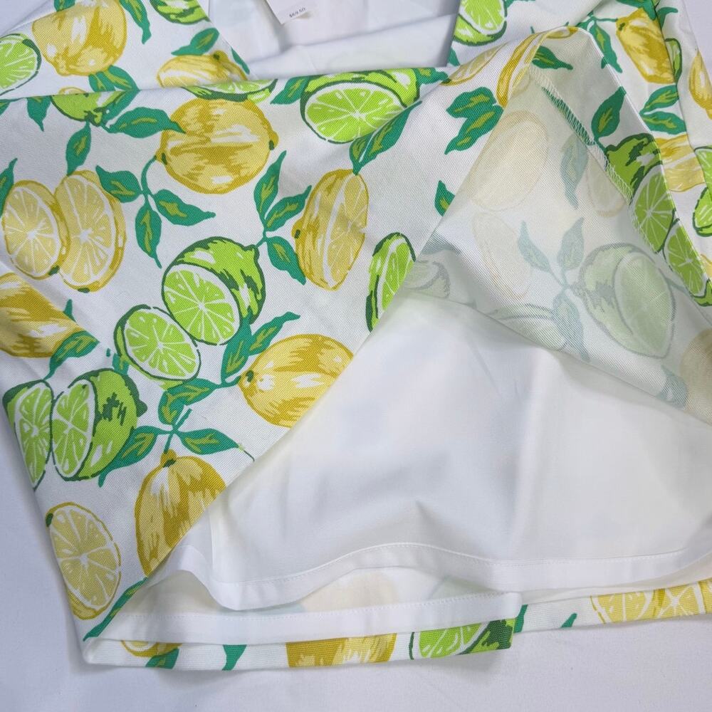 Talbots Lemon Lime Print A-Line Skirt Womens 6 NWT Cotton Stretch Summer Coastal - Picture 6 of 11